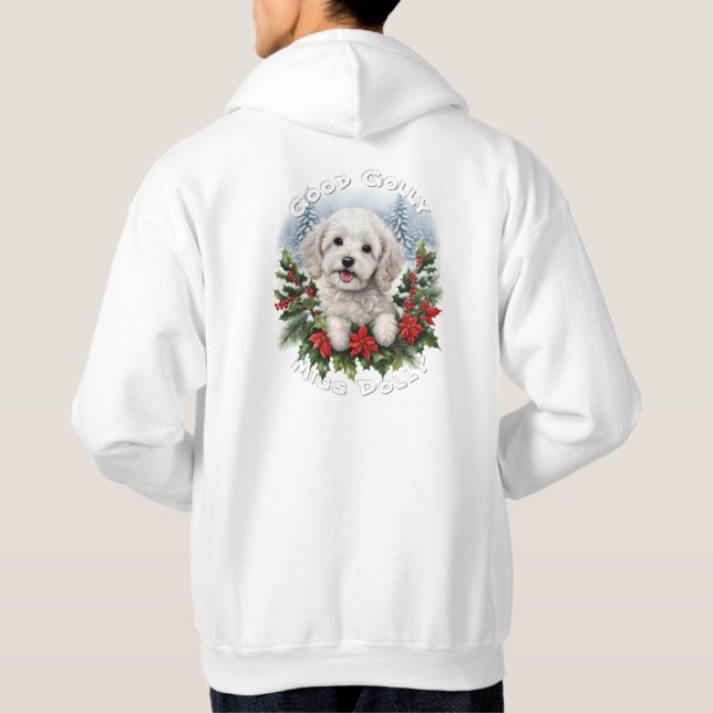 Cockapoo Puppy jul Hoodie (Baksida)