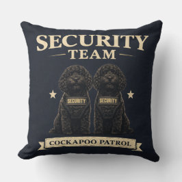 Cockapoo säkerhetsteam presentkudde kudde