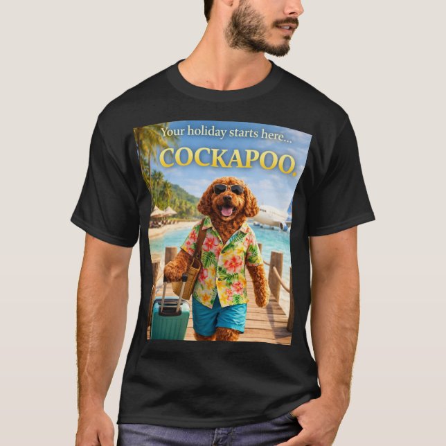 Cockapoo Semestertröja | Roligt Sommarpresent för  T Shirt (Framsida)