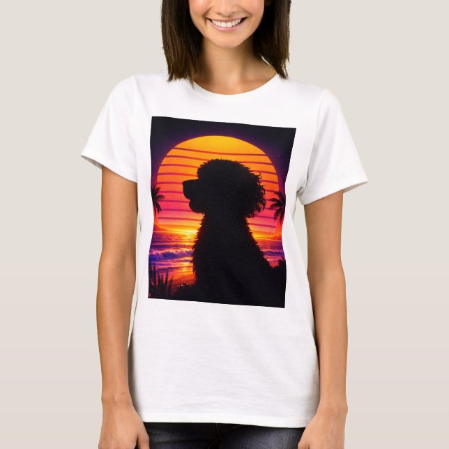 Cockapoo skjorta - Retro Cockapoo Hundälskareprese T Shirt (Framsida)
