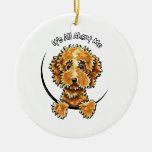 Cockapoo solbränd IAAM Julgransprydnad Keramik