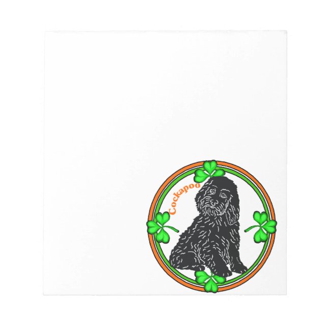 Cockapoo St patrick's day Anteckningsblock (Framsida)
