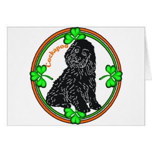 Cockapoo St patrick's day Hälsningskort