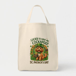 Cockapoo St Patrick's Day Lucky Dog Guldgruva Tygkasse