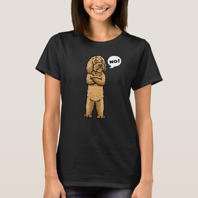 Cockapoo Stubborn Dog T Shirt (Framsida)