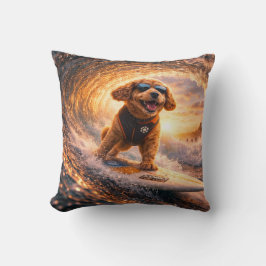 Cockapoo Surf Art | Cool Cockapoo presentkudde Kudde