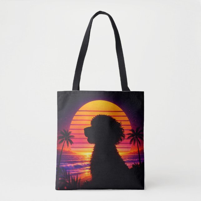 Cockapoo Tote bag - Retro Cockapoo Dog Lover Gift Tygkasse (Framsida)