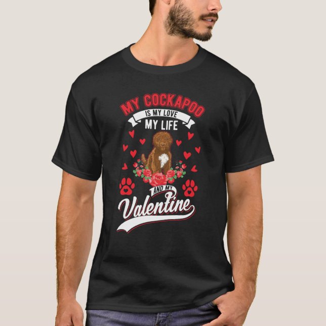 Cockapoo Valentines Day T Shirt (Framsida)