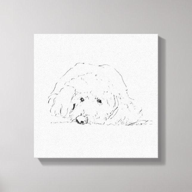 Cockapoo Valp Affisch, Presentidéer för Hundälskar Canvastryck (Framsida)