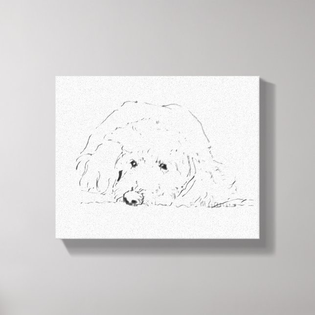 Cockapoo Valp Affisch, Presentidéer för hundälskar Canvastryck (Framsida)