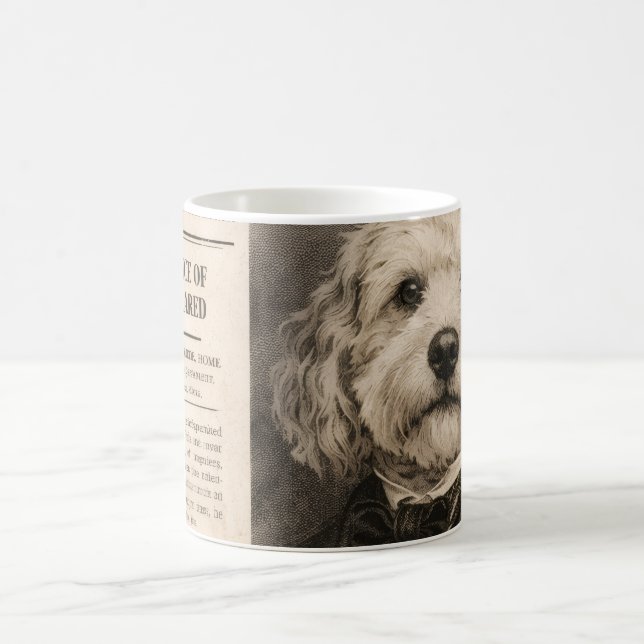 Cockapoo Vintage Tidning Kaffemugg (Center)