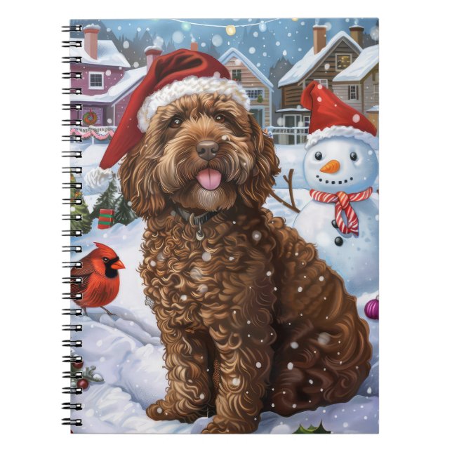 Cockapoo Vinterundret Välkommen Julglädje Anteckningsbok (Framsidan)