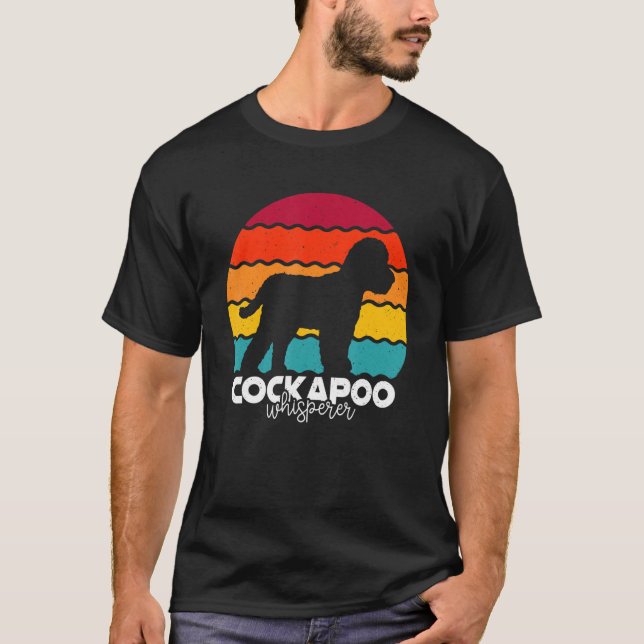 Cockapoo-viskaren Retro Vintage T Shirt (Framsida)