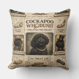 Cockapoo Whodunit-kudde | Roligt hundpresent Kudde