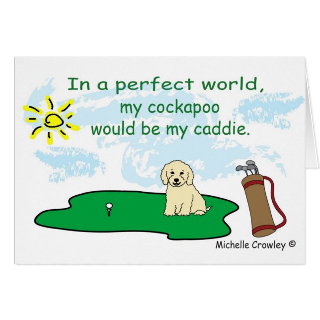 CockapooCrm Hälsningskort (Framsidan Horizontal)