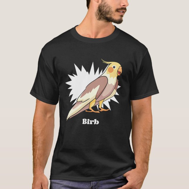 Cockatiel Birb Meme Gult Cute Bird for Parrot Ow T Shirt (Framsida)