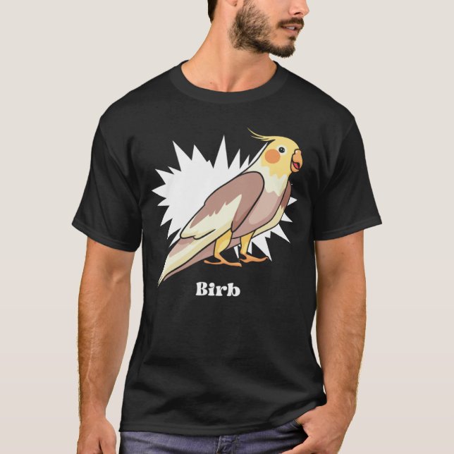 Cockatiel Birb Meme Gult Cute Bird for Parrot Ow T Shirt (Framsida)