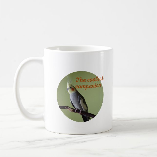 Cockatiel bird mug kaffemugg (Vänster)