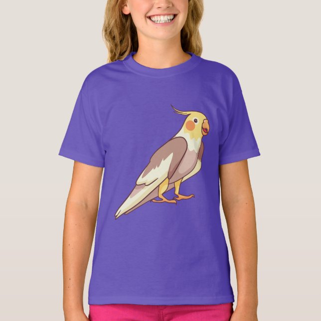 Cockatiel Bird Parrot T Shirt (Framsida)
