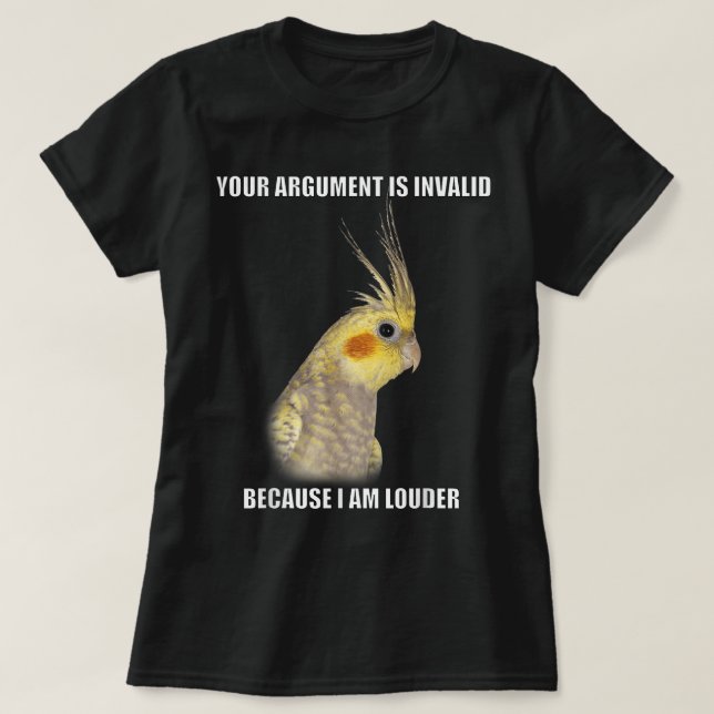 COCKATIEL Birds Funny Cockatiels design T Shirt (Design framsida)
