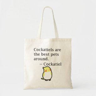 Cockatiel citerar Pet Bird Älskare Gift Cute Tygkasse