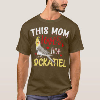 Cockatiel Cockatoo Lutino Parrot Quarrion Mammor T Shirt