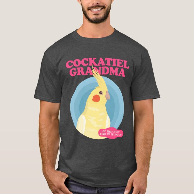 Cockatiel Grandma Bird Owner Cockatiels vän T Shirt (Framsida)