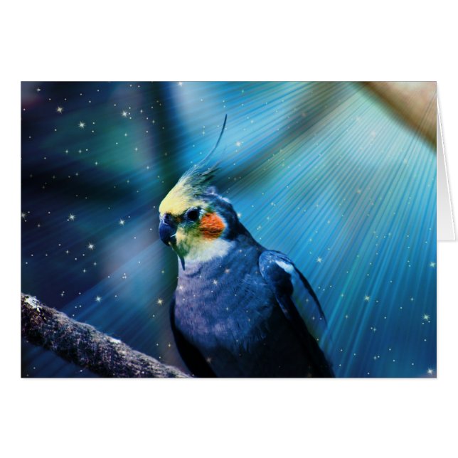 Cockatiel Hälsningskort (Framsidan Horizontal)
