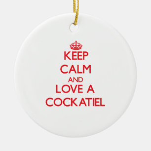 Cockatiel Julgransprydnad Keramik