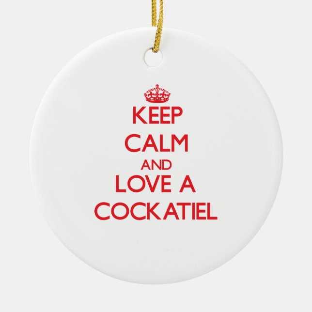 Cockatiel Julgransprydnad Keramik (Framsidan)