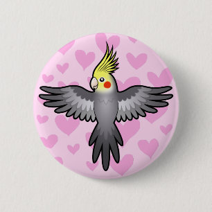 Cockatiel Kärlek Knapp