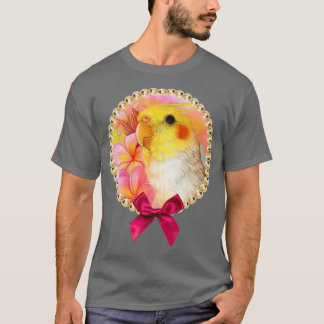 Cockatiel med frangipani t shirt