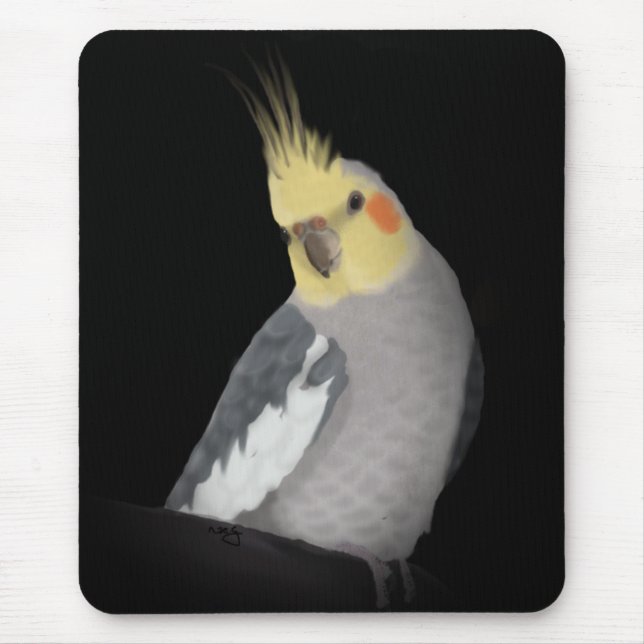 Cockatiel Mousepad (Portriat) Musmatta (Framsidan)
