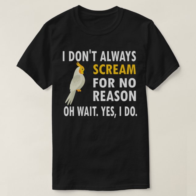 Cockatiel Owner Bird Älskare Cockatiel Parrot Älsk T Shirt (Design framsida)