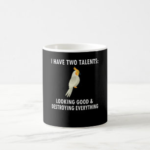Cockatiel Owner ger Bird Cockatiel Parrot Älskare Kaffemugg