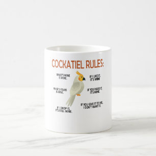 Cockatiel Owner ger Bird Cockatiel Parrot Älskare Kaffemugg