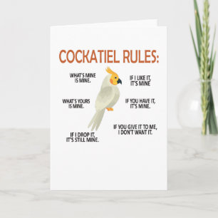 Cockatiel Owner ger Bird Cockatiel Parrot Älskare Kort