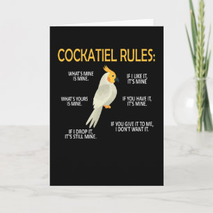 Cockatiel Owner ger Bird Cockatiel Parrot Älskare Kort