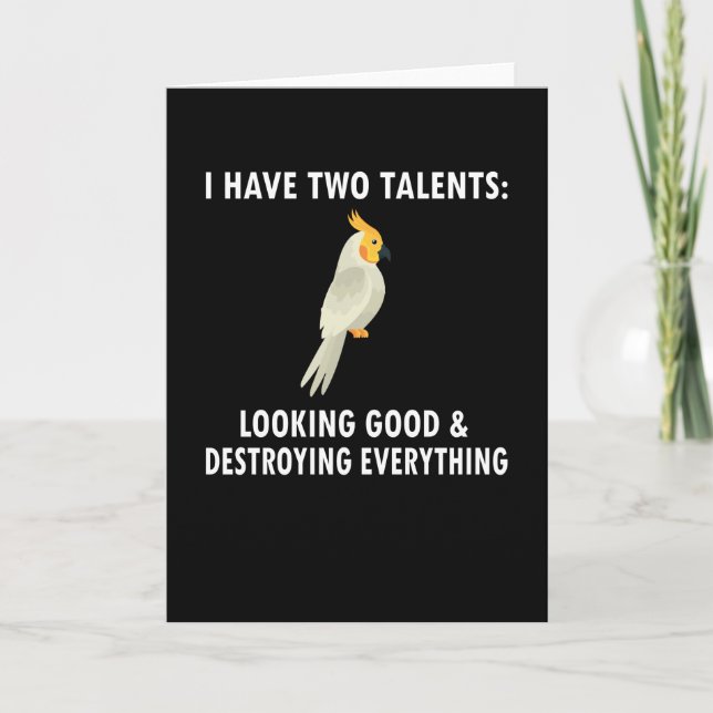 Cockatiel Owner ger Bird Cockatiel Parrot Älskare Kort (Framsida)