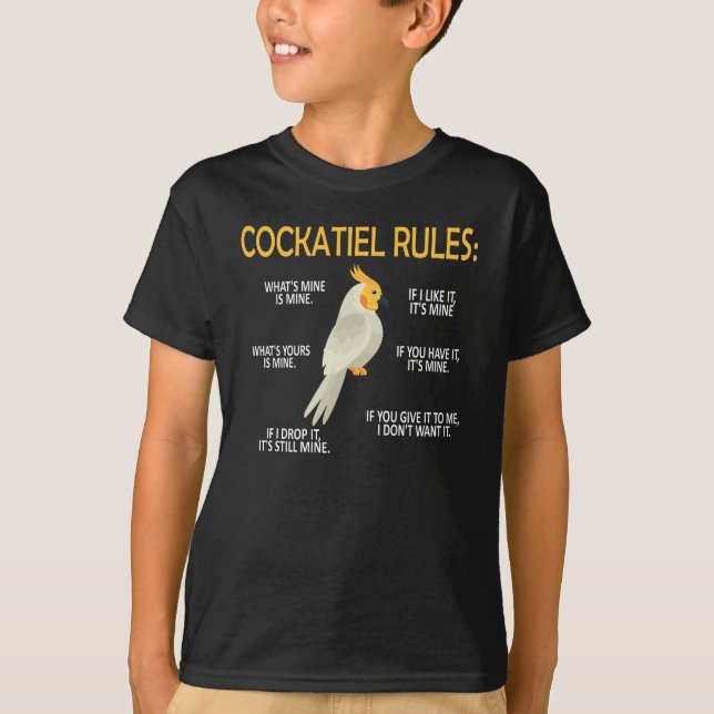 Cockatiel Owner ger Bird Cockatiel Parrot Älskare T Shirt (Framsida)