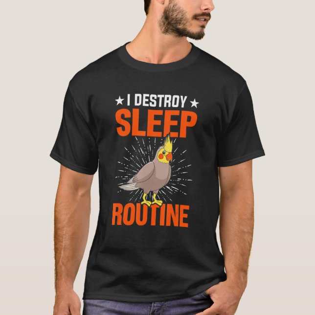 Cockatiel Parrot Bird Cool Cockatiels Pet Owner Li T Shirt (Framsida)