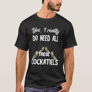 Cockatiel Parrot Birds Budgie Cockatoo Bird T Shirt