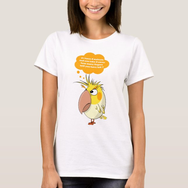 Cockatiel Parrot Se upp för fingret! T Shirt (Framsida)