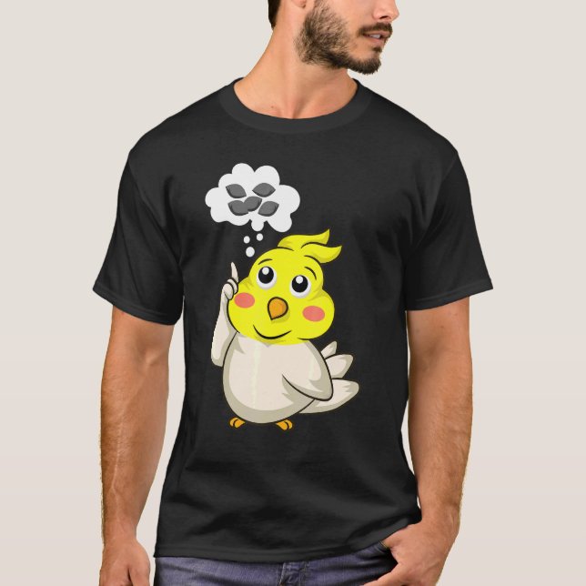 Cockatiel Parrot T Shirt (Framsida)