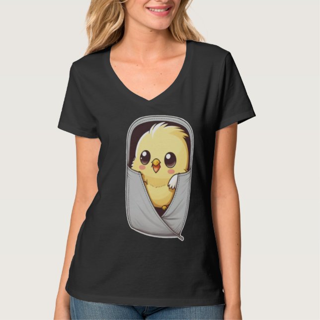 Cockatiel Pocket Quarrion Weiro Bird Parrot T Shirt (Framsida)