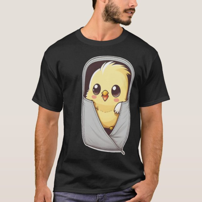 Cockatiel Pocket Quarrion Weiro Bird Parrot T Shirt (Framsida)