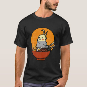 Cockatiel Ramen Funny Lutino Cockatoo Parrot Bird T Shirt