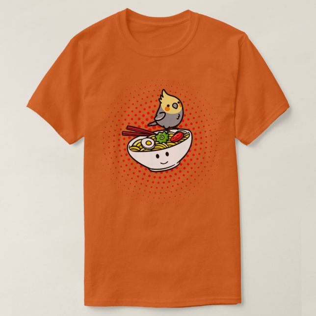 Cockatiel Ramen Japansk Noodle Älskare-gåva till C T Shirt (Design framsida)