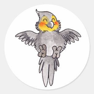 Cockatiel Runt Klistermärke