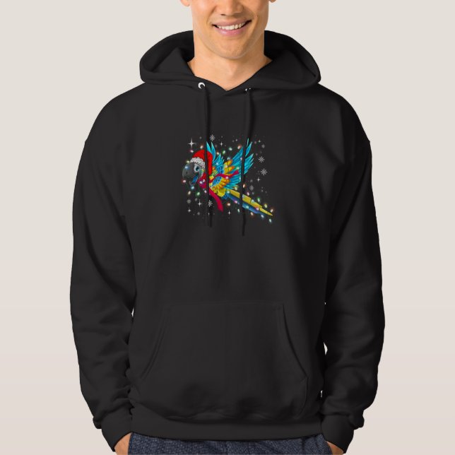 Cockatiel Santa Cockatoo Parrot Christmas Bird  2 Hoodie (Framsida)